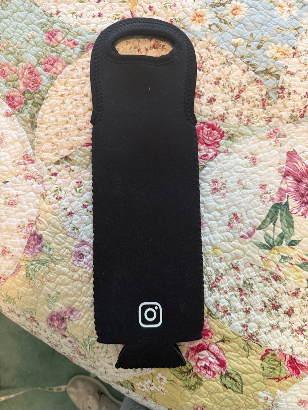 Instagram Logo Black Neoprene Bottle Tote